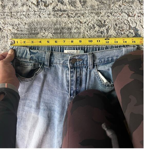 Angels of Difference Light Wash Distressed Straight Leg Jean Sz 10/30 - Picture 8 of 11